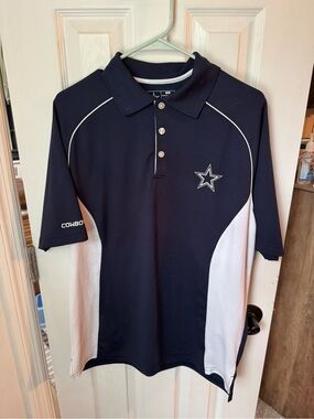 Team Apparel Navy and White Dallas Cowboys Polo Shirt